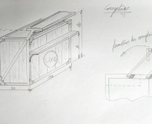 Comptoir de magasin simple Comptoir de magasin - Design industriel.