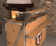 Comptoir de magasin simple Comptoir de magasin - Design industriel.