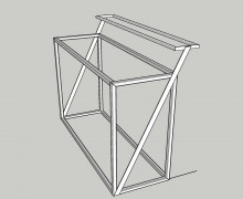 Comptoir de magasin simple Comptoir de magasin - Design industriel.