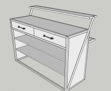 Comptoir de magasin simple Comptoir de magasin - Design industriel.